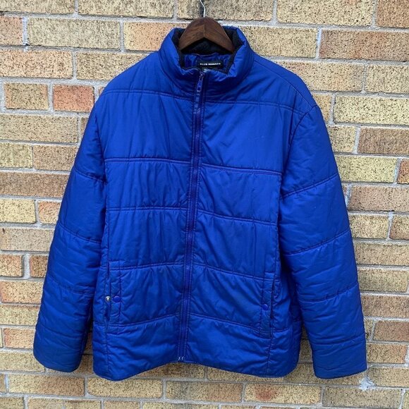 Vintage Club Monaco Puffer Jacket Blue Large - Picture 1 of 6